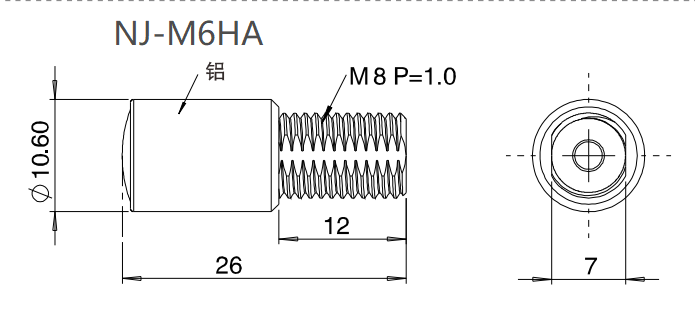 NJ-M6HA 焦点距离35±3尺寸结构