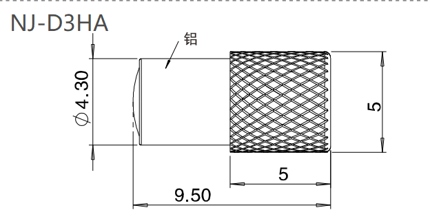 NJ-D3HA 光斑距离0~20MM尺寸结构