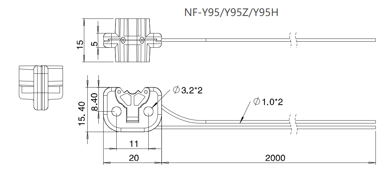 NF-Y95H 液位检测/检测距离:4-26mm尺寸结构